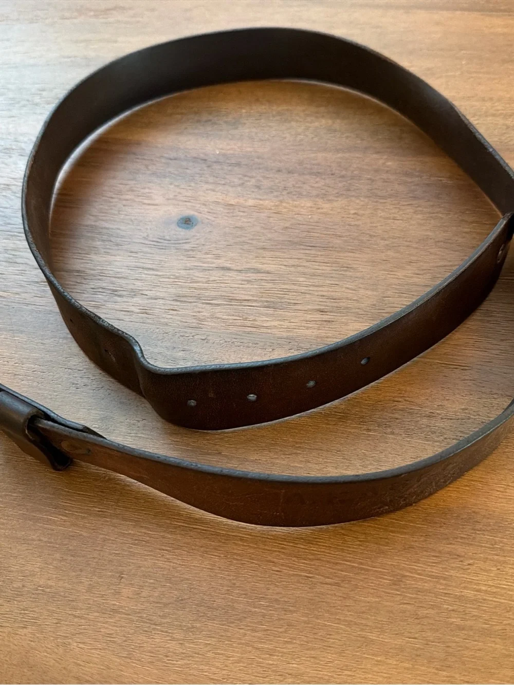 AEO American Eagle Brown Leather Belt Men’s Size 34-36 Brass Tone Buckle